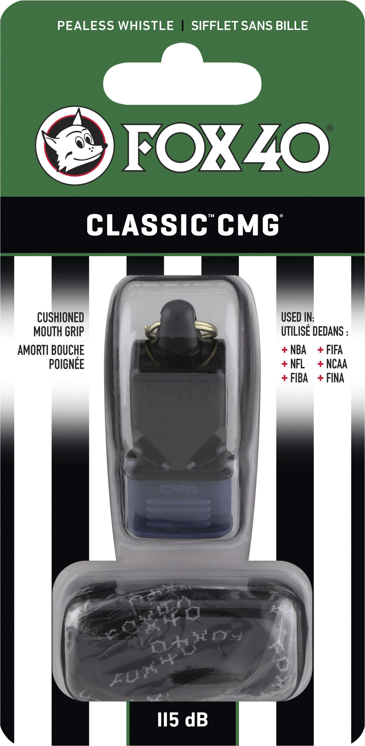 Σφυρίχτρα FOX40 Classic CMG Official Μαύρη με Κορδόνι - Image 3