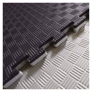 VIKING Επαγγελματικό Δάπεδο Ασφαλείας EVA, πάχους 2.5 εκ. Puzzle (Μαύρο/Γκρι)