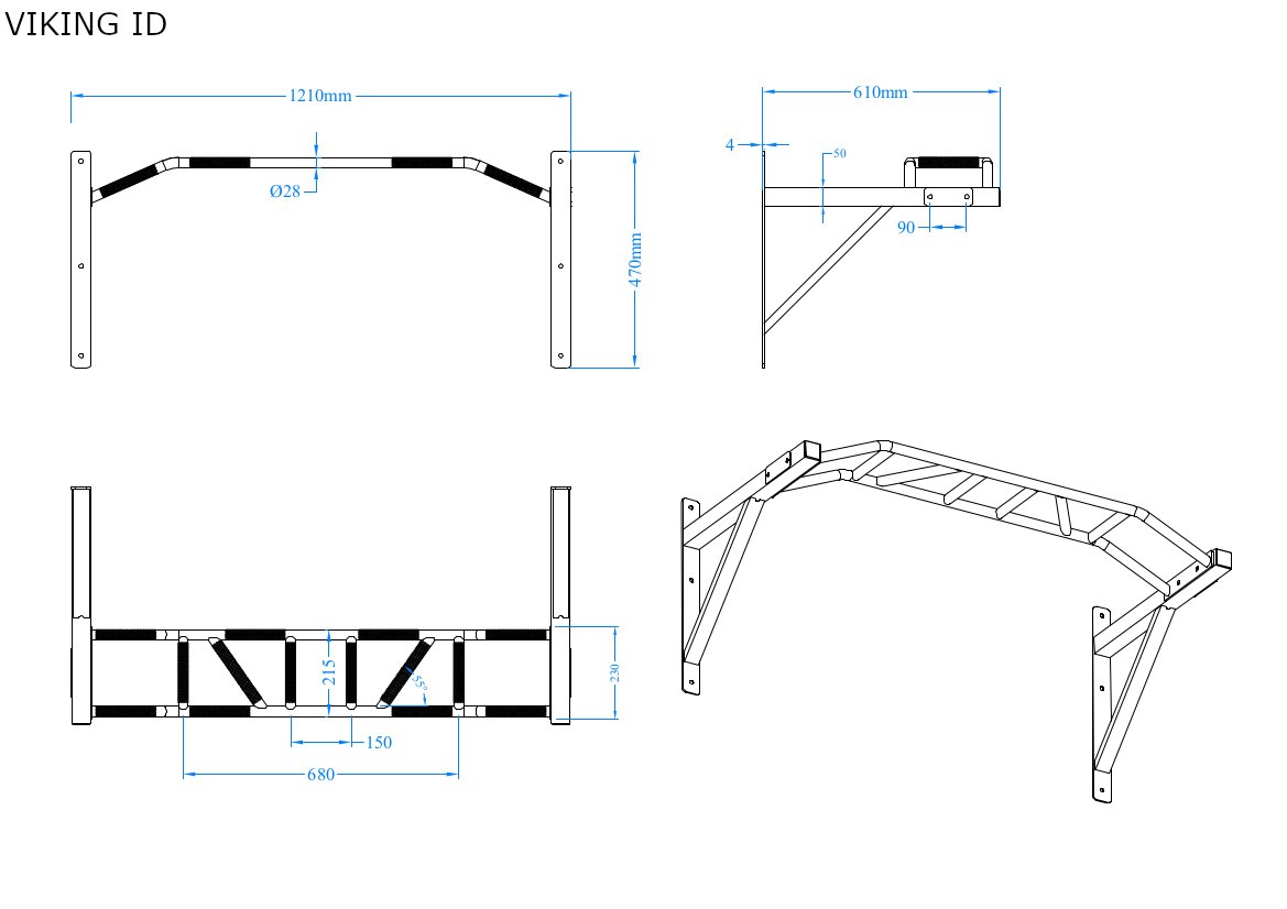 Viking G-10 Multi Grip - Μονόζυγο Τοίχου - CrossFit - Image 3