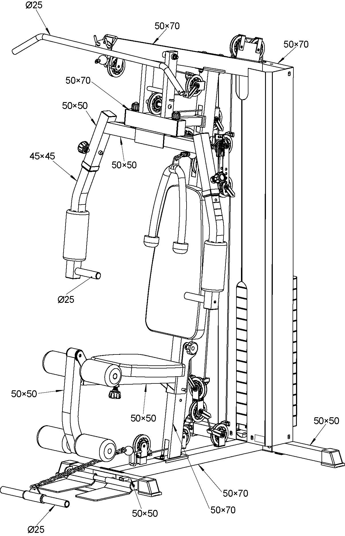 Πολυόργανο Γυμναστικής AMILA DS915 - Image 5
