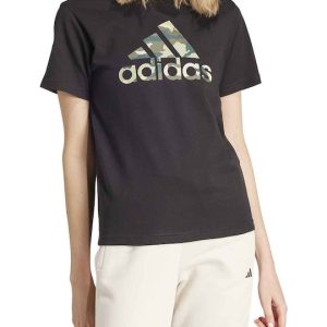 Adidas Camo Graphic Γυναικείο T-shirt Μαύρο