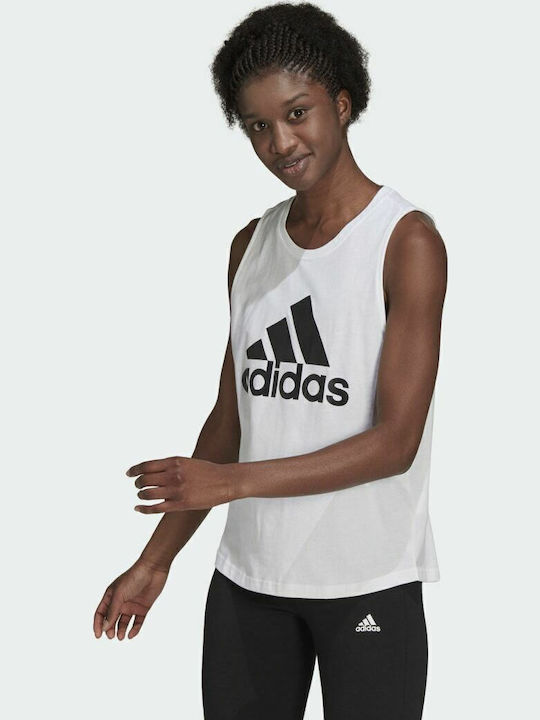 Adidas Essentials Big Logo Γυναικείο T-shirt Λευκό - Image 5