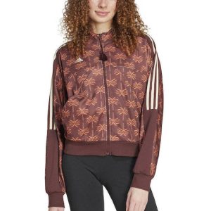 Adidas X Farm Κοντό Γυναικείο Μπουφάν για Χειμώνα Orange