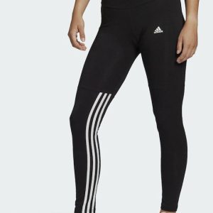 Adidas Essentials Cut 3 Stripes Γυναικείο Μακρύ Κολάν Ψηλόμεσο Μαύρο