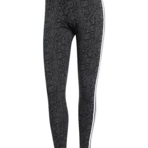 Adidas All Over Print Γυναικείο Κολάν Μαύρο