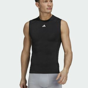 Adidas Techfit Aeroready Αθλητικό T-shirt Μαύρο
