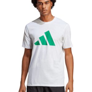 Adidas Essentials feel ready logo aeroready αθλητικό t-shirt λευκό