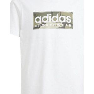 Adidas Παιδικό t-shirt λευκό camo linear