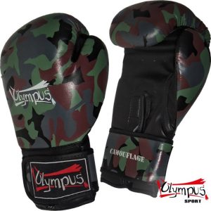 Olympus Sport Camo Γάντια Πυγμαχίας από Συνθετικό Δέρμα για Αγώνα Μαύρα