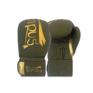 Olympus Sport Γάντια Πυγμαχίας για Αγώνα Χακί/Χρυσά