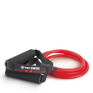 AMILA Λάστιχο Γυμναστικής Σωληνωτό Μέτριο με Λαβές Κόκκινο 1.4m