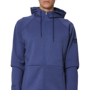BODY ACTION ΑΝΔΡΙΚΗ TECH FLEECE ΖΑΚΕΤΑ ΜΕ ΚΟΥΚΟΥΛΑ ΜΠΛΕ