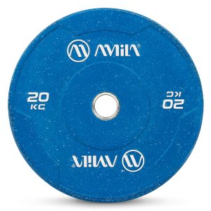 Δίσκος Color Bumper Plate Slim 50 mm 20 kg – Μπλε