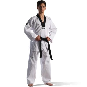 Taekwondo Στολή Olympus QD Ριγωτή Μαύρο ΡεβέρTaekwondo Στολή Olympus QD Ριγωτή Μαύρο Ρεβέρ
