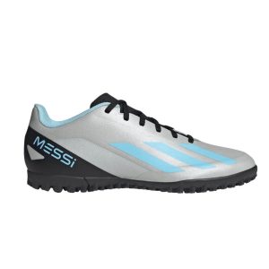 Adidas X Crazyfast Messi.4 Ποδοσφαιρικά Παπούτσια με Σχάρα TF Silver Metallic / Bliss Blue / Core Black