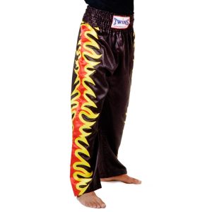 Παντελόνι Twins - Μετάξι Μαύρο με ΦλόγεςΠαντελόνι Twins - Μετάξι Μαύρο με Φλόγες