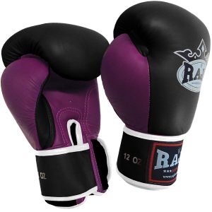 Boxing Gloves RAJA Genuine Leather RBGV-1 Double Color - Black/PurpleBoxing Gloves RAJA Genuine Leather RBGV-1 Double Color - Black/Purple
