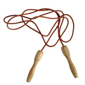 Jumping Rope Leather Wooden Handles 234cmJumping Rope Leather Wooden Handles 234cm
