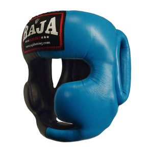 Head Guard Raja Chin and Cheek Protection Leather Black / BlueHead Guard Raja Chin and Cheek Protection Leather Black / Blue