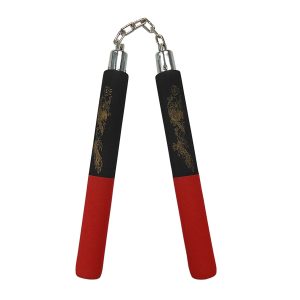 Nunchaku Αλυσίδα Αφρολέξ - Χρυσός Δράκος Μαύρη/Κόκκινη ΧειρολαβήNunchaku Αλυσίδα Αφρολέξ - Χρυσός Δράκος Μαύρη/Κόκκινη Χειρολαβή