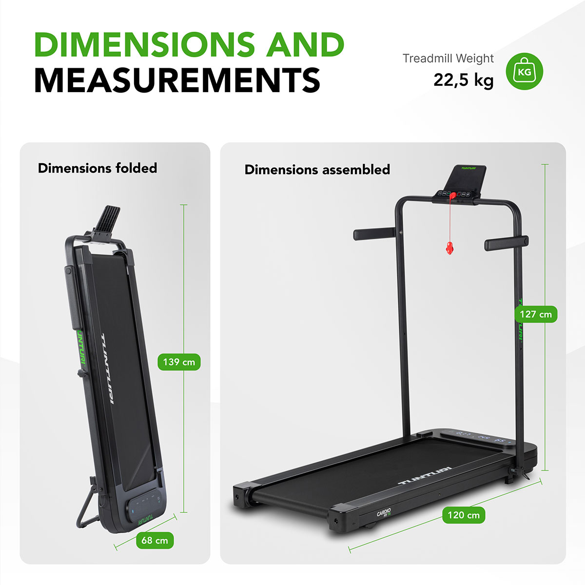 Tunturi Cardio Fit T5 Διάδρομος Γυμναστικής Walking Pad-ΑΜΕΣΑ ΔΙΑΘΕΣΙΜΟ - Image 3