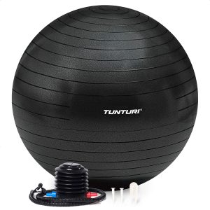 Tunturi Μπάλα Gymball 55cm, Μαύρη, Anti Burst