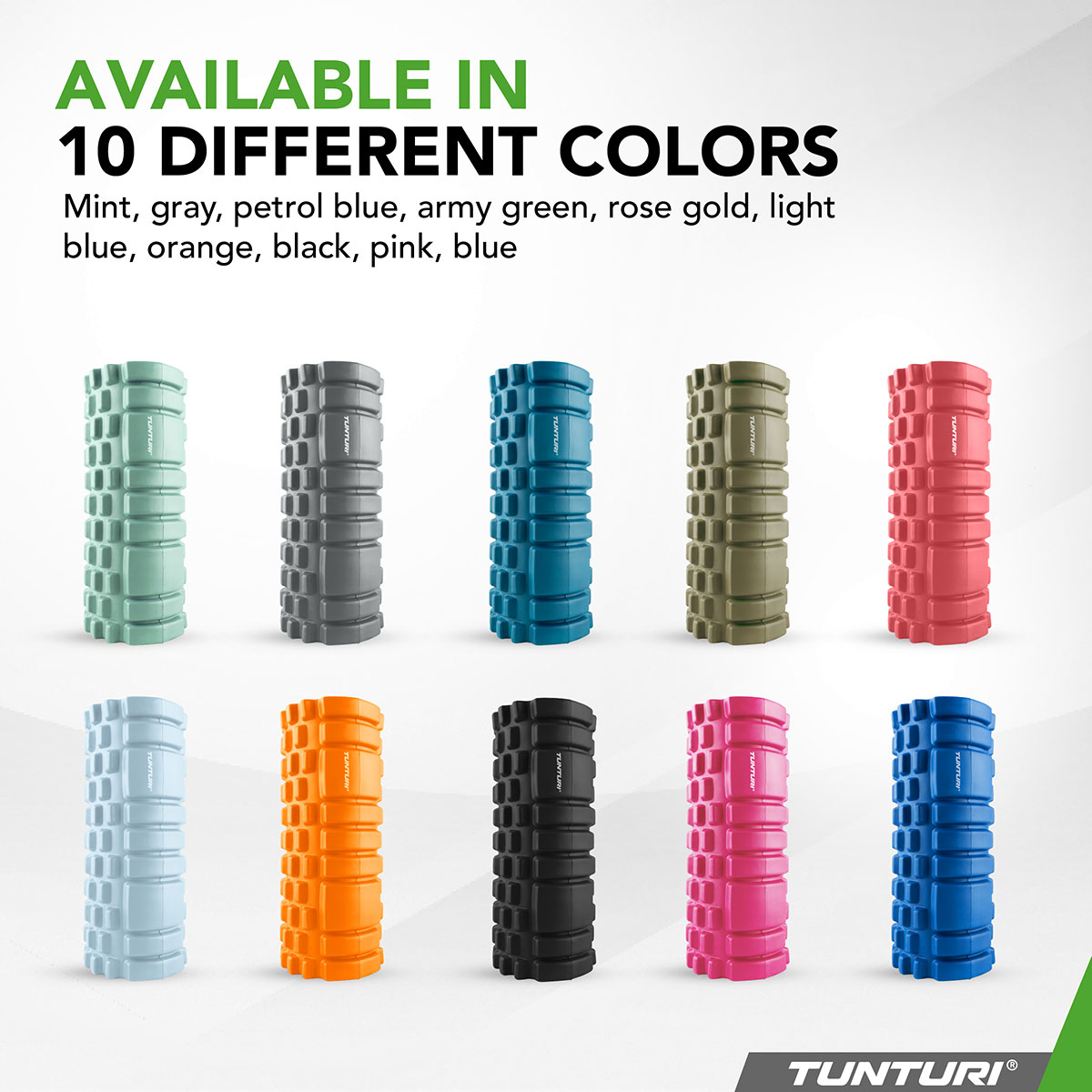 Tunturi Yoga Grid Foam Roller 33cm Γκρι - Image 4