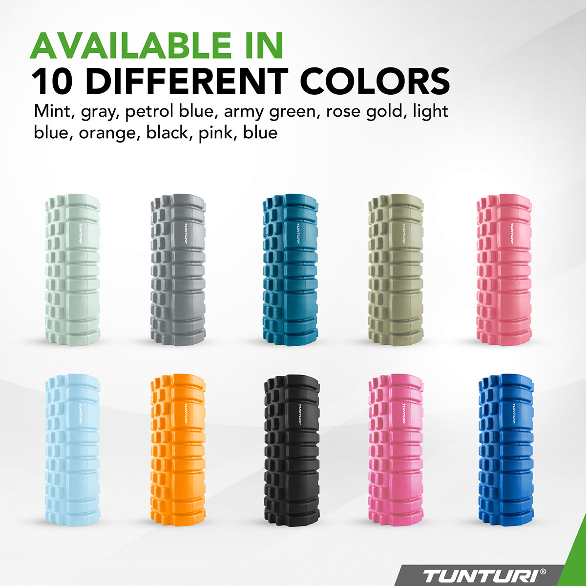 Tunturi Yoga Grid Foam Roller 33cm Ροζ χρυσό - Image 5