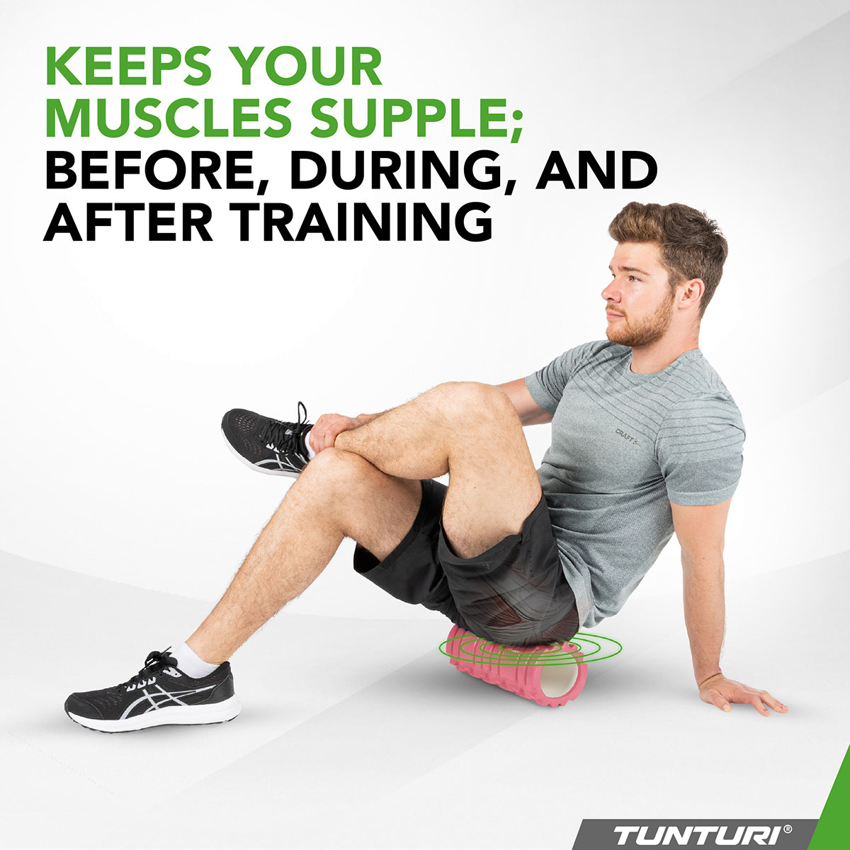 Tunturi Yoga Grid Foam Roller 33cm Ροζ χρυσό - Image 7