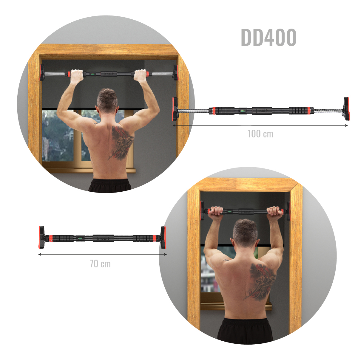 Μονόζυγο Πόρτας HMS DD400 DOOR GYM BAR 70-100 CM - Image 4