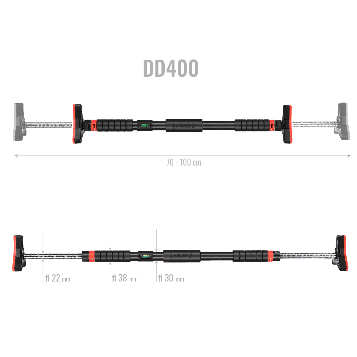 Μονόζυγο Πόρτας HMS DD400 DOOR GYM BAR 70-100 CM - Image 5