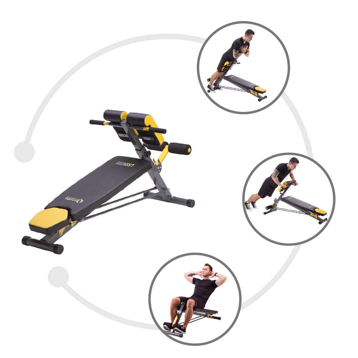 Πάγκος Γυμναστικής για Βάρη και Ραχιαίους HMS Premium Roman LSR8311 - Image 7
