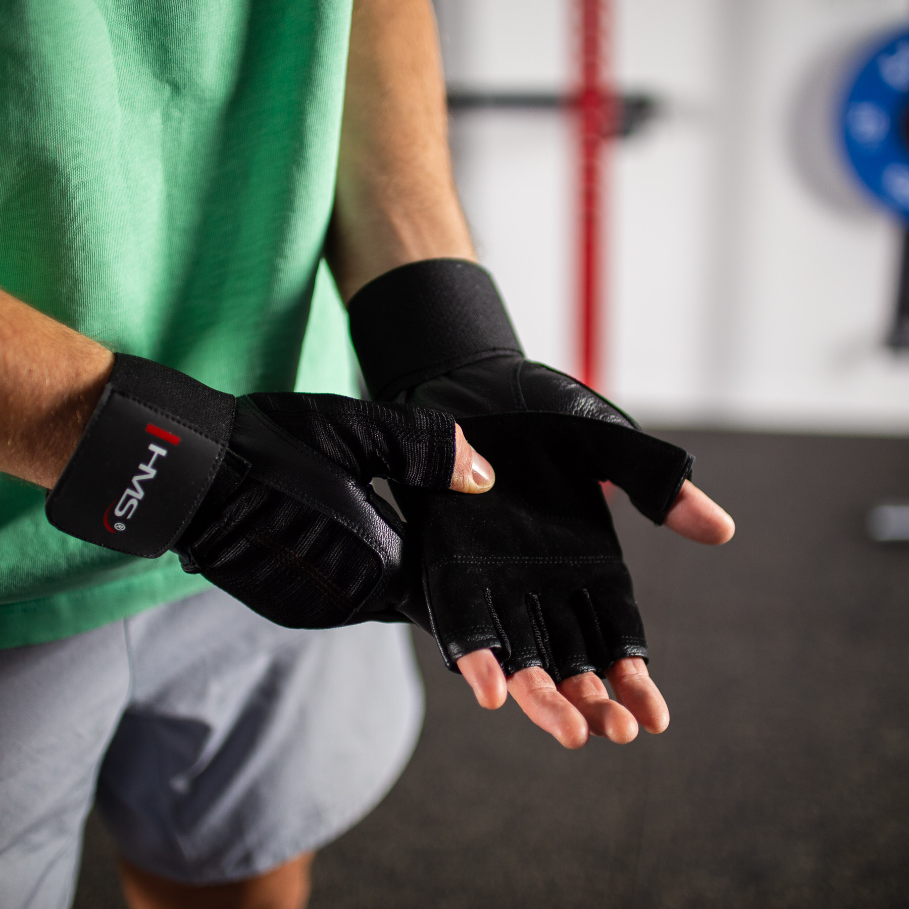 Γάντια γυμναστικής HMS RST04 SIZE XXL FITNESS GLOVES (BLACK) - Image 4