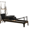 Viking Alluminium Pilates Reformer with Half Tower (Black)