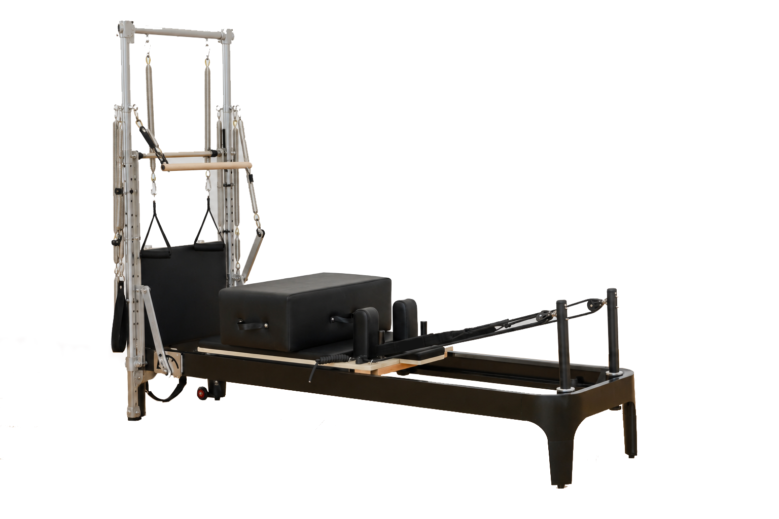 Viking Alluminium Pilates Reformer with Half Tower (Black)